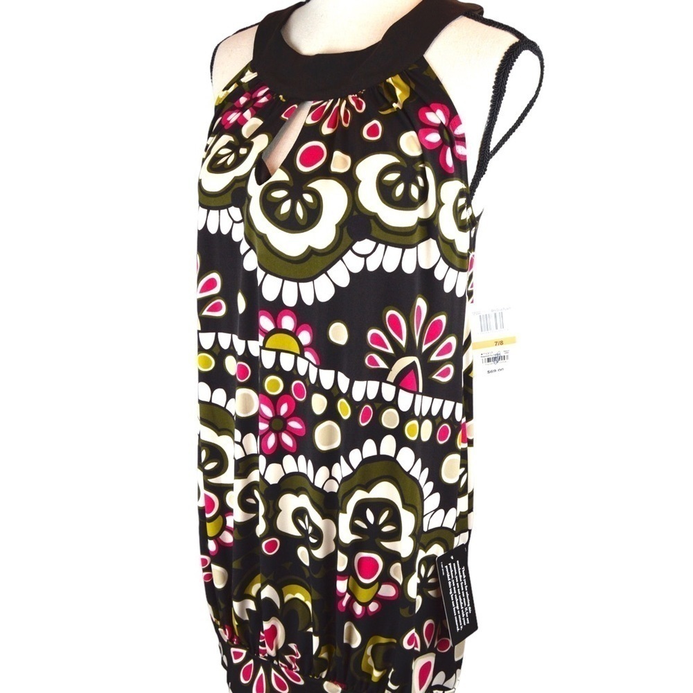 70s Mod Print Bubble Hem Dress, Size 7/8 New — image 2 of 7